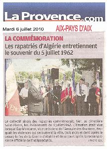 COMMEMORATION DU 5 JUILLET 2010 A AIX EN PROVENCE  (15)